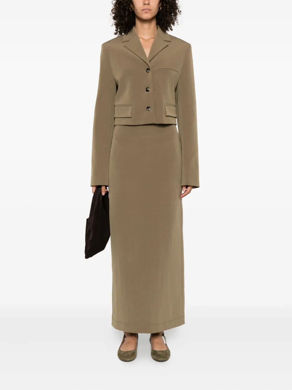 Nanushka three-button single-breasted blazer Groen