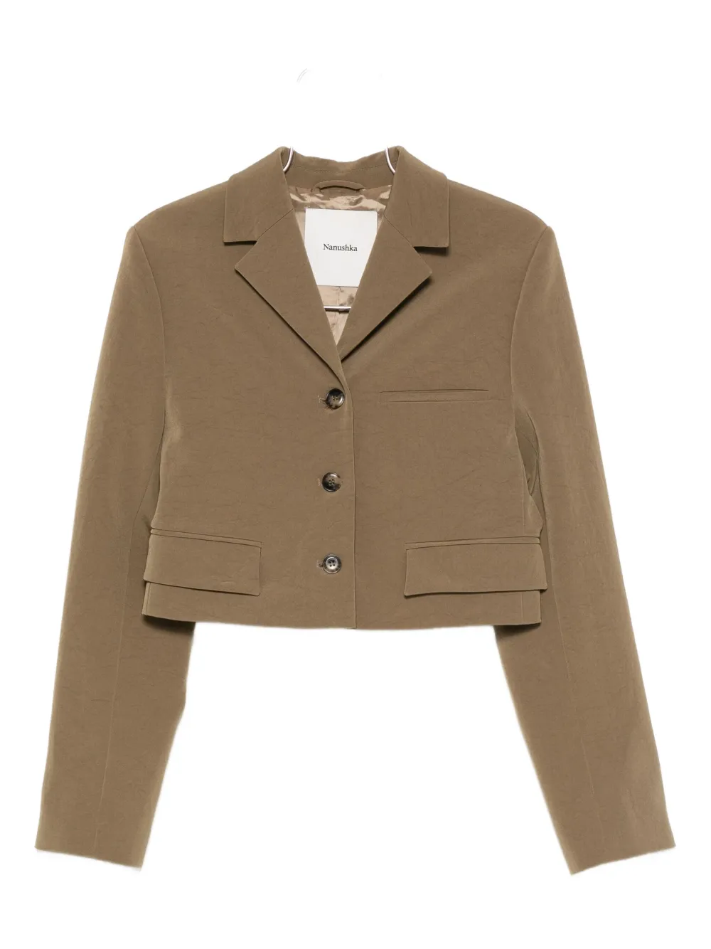 Nanushka three-button single-breasted blazer Groen