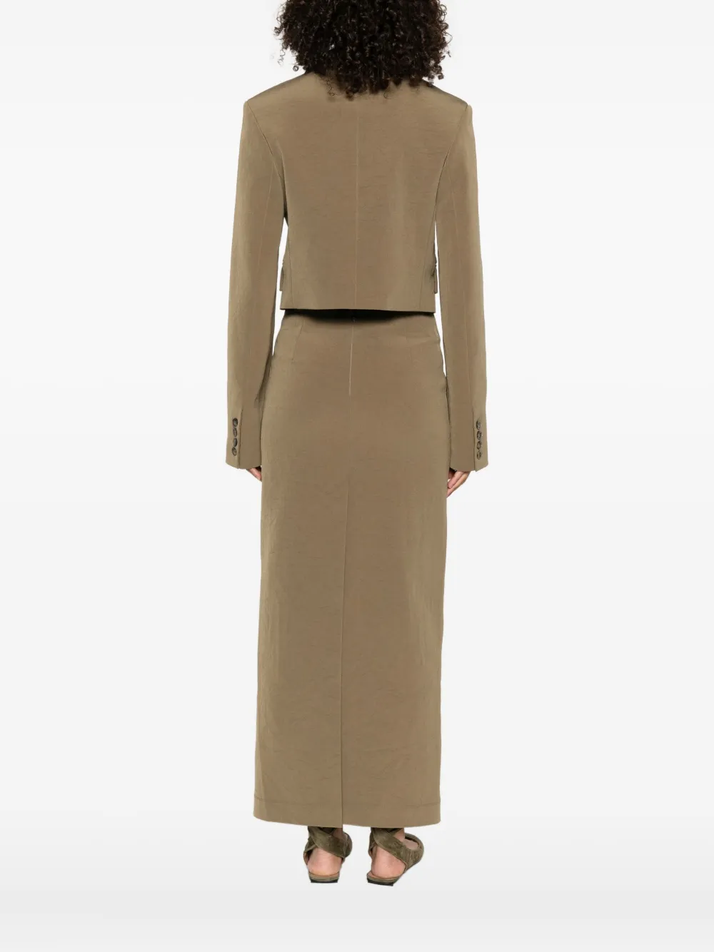 Nanushka three-button single-breasted blazer Groen