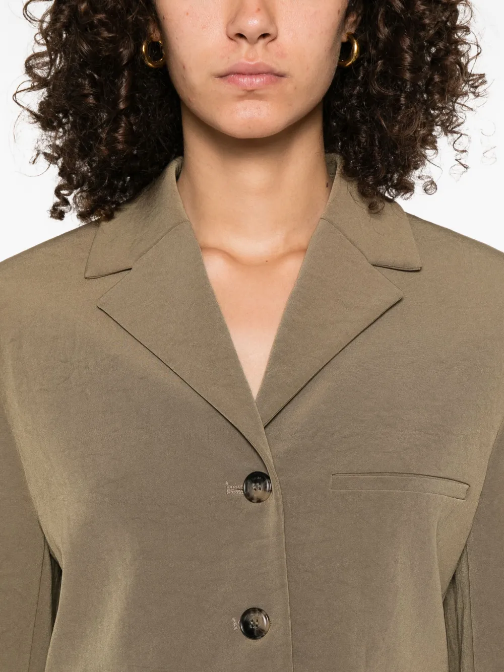 Nanushka three-button single-breasted blazer Groen