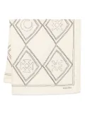 Nanushka symbol argyle silk scarf - Neutrals