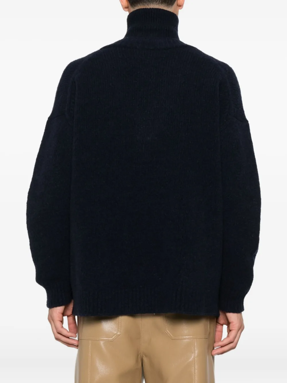 Nanushka Kylen zip-neck tassel sweater Blauw