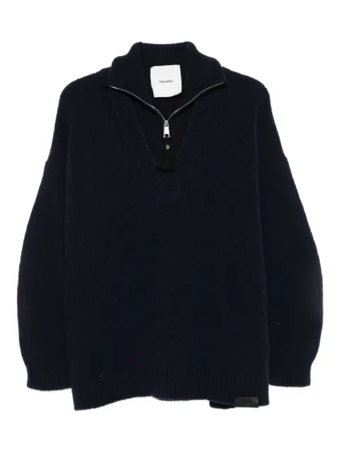 Nanushka Kylen zip-neck tassel sweater