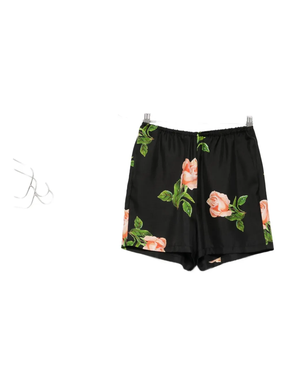 Nanushka Anish rose-print shorts Zwart