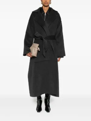 Nanushka ナヌシュカ フェリス フェルトコート ウォルナット Ferris - Felted Wool Coat - Walnut – Nanushka