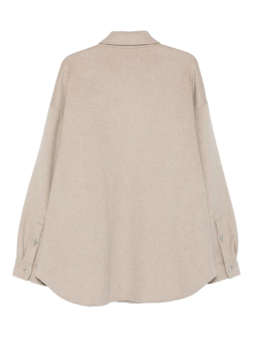 Nanushka Martin shirtjack met opgestikte zak Beige