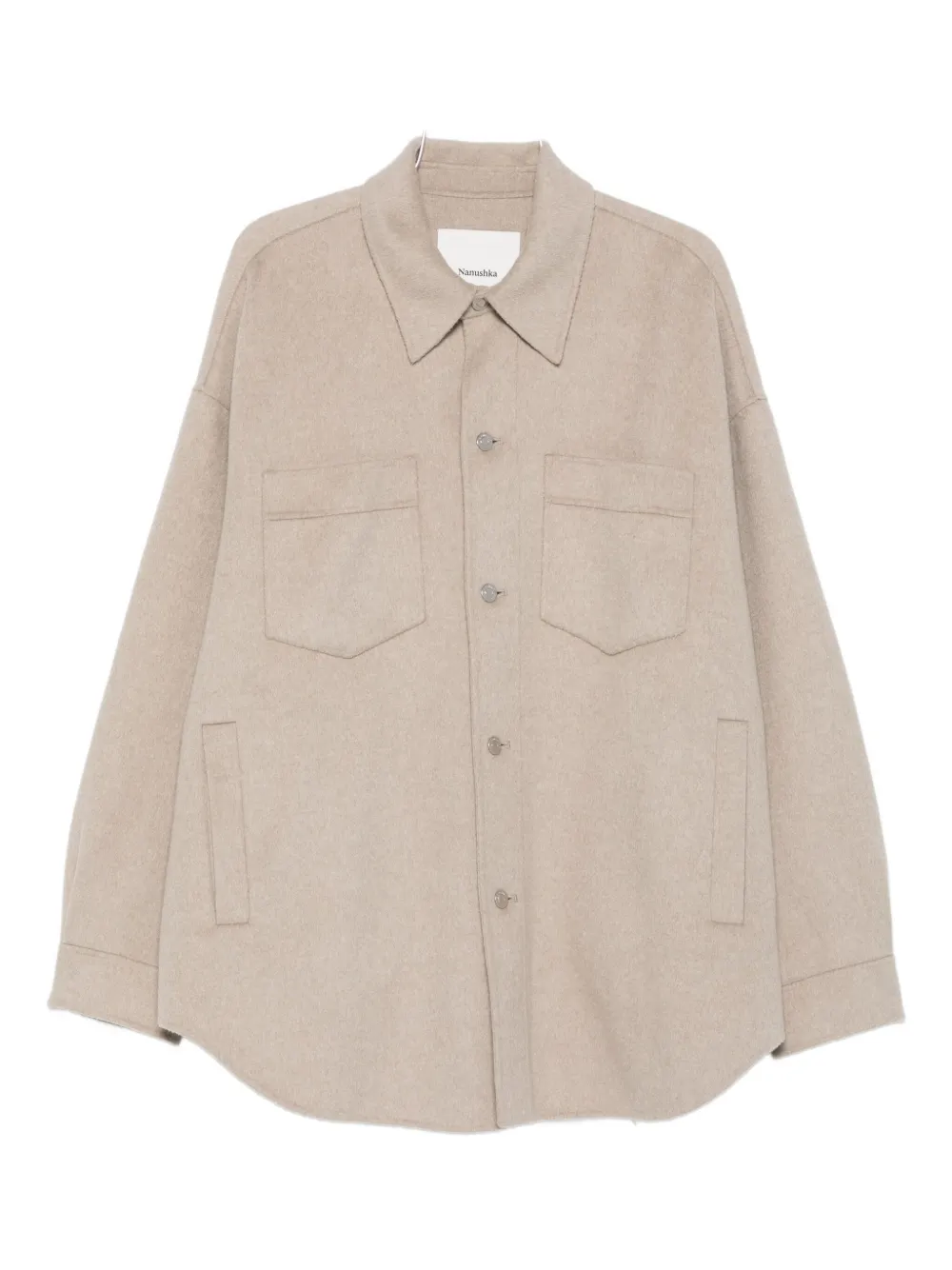 Nanushka Martin Patch-pocket Overshirt In Neutral