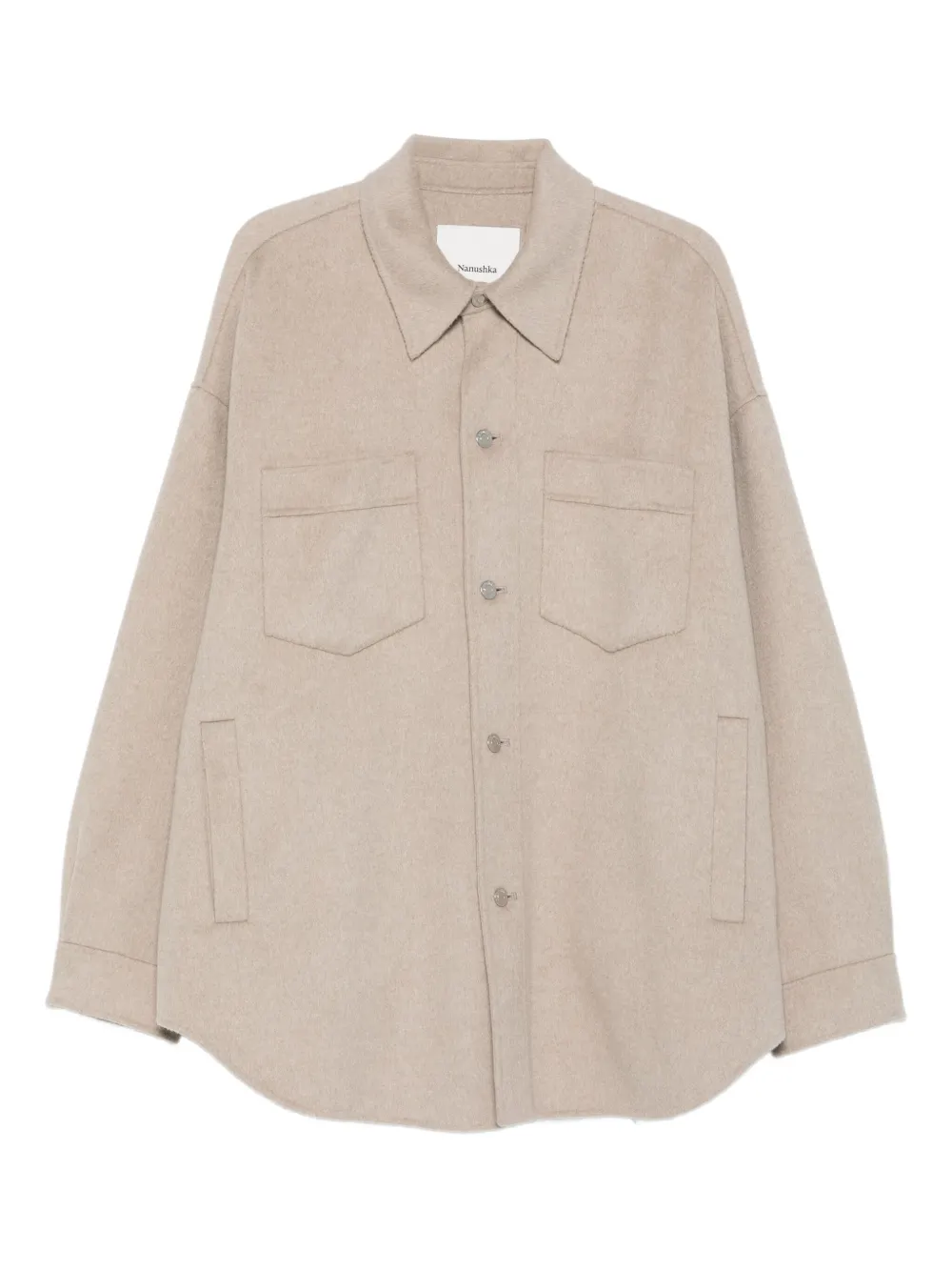 Nanushka Martin patch-pocket overshirt Beige