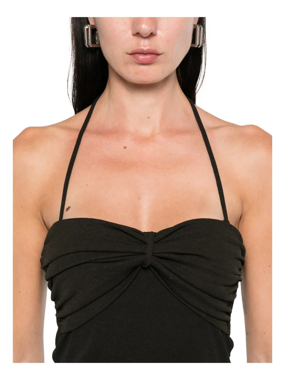 Nanushka Rissa jersey top met halternek Groen