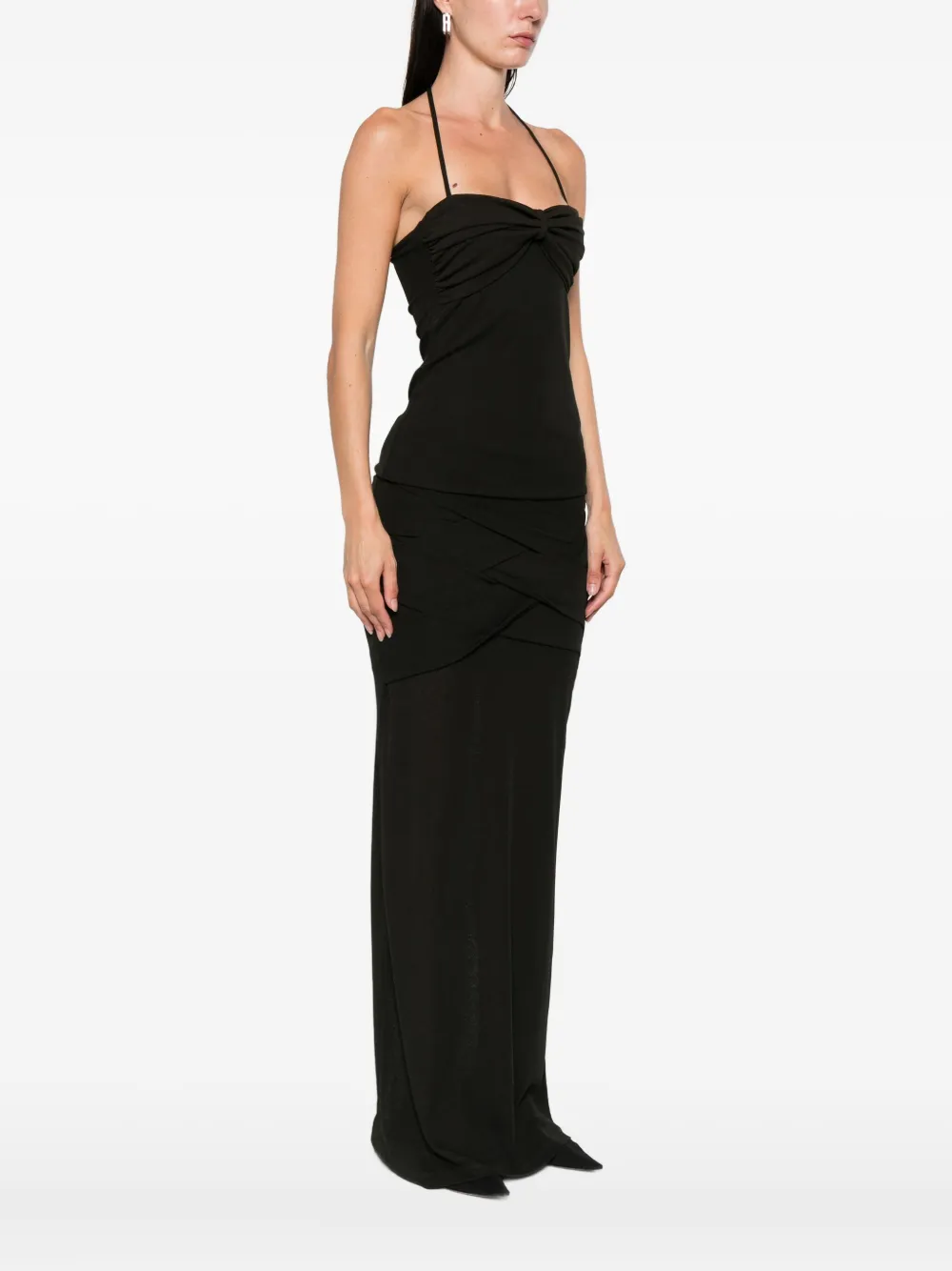 Nanushka Rissa jersey top met halternek Groen