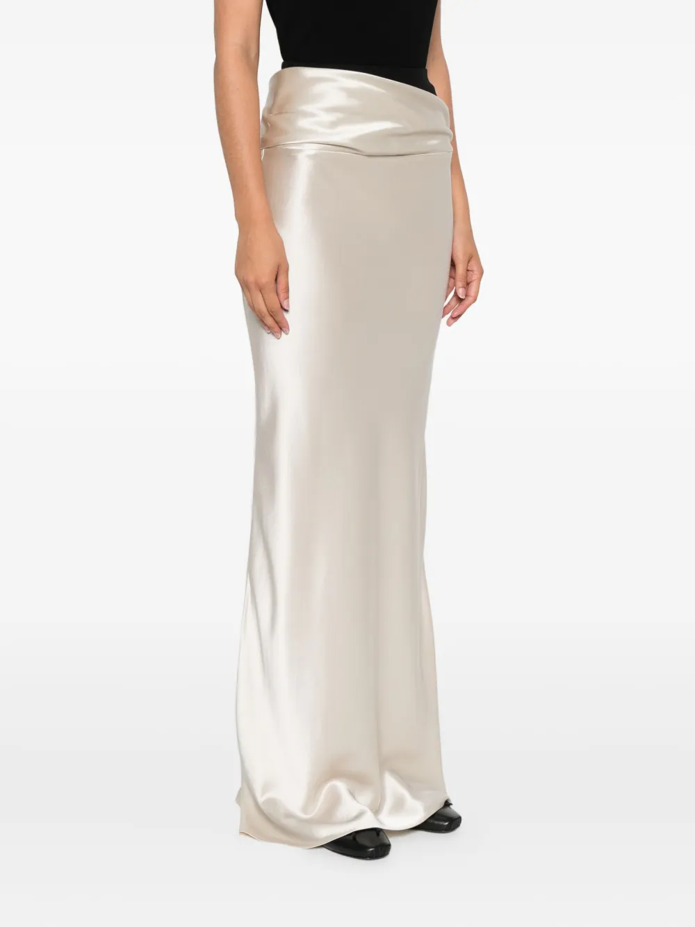 Nanushka Letto maxi-rok met gedrapeerd detail Beige