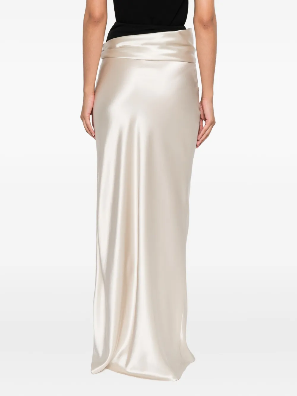 Nanushka Letto maxi-rok met gedrapeerd detail Beige