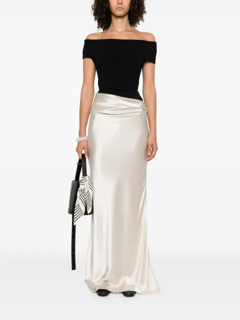 Nanushka Letto draped-detail maxi skirt