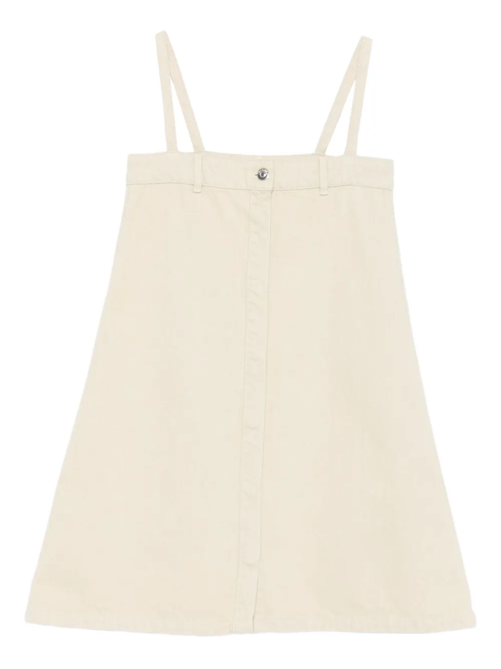 Nanushka button-front sleeveless mini dress Beige