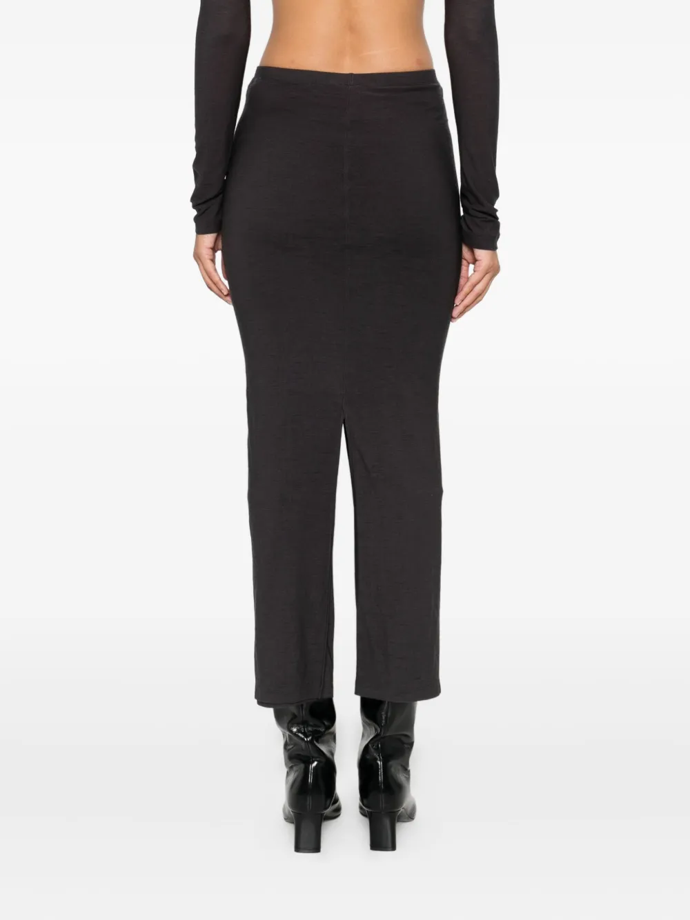 Nanushka low-rise split midi skirt Grijs