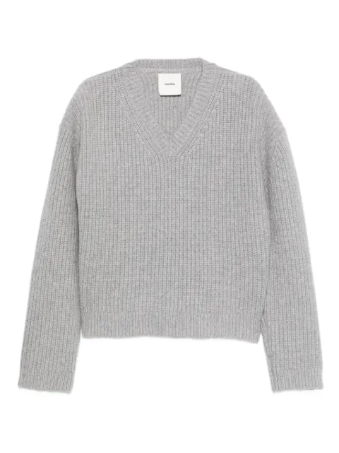 Nanushka Geribbelde sweater met V-hals