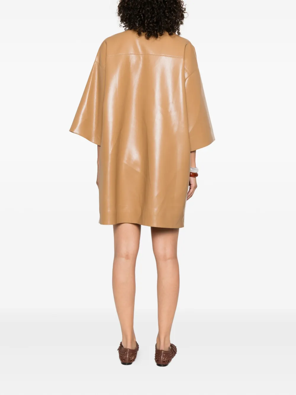 Nanushka Blousejurk met knopen Beige