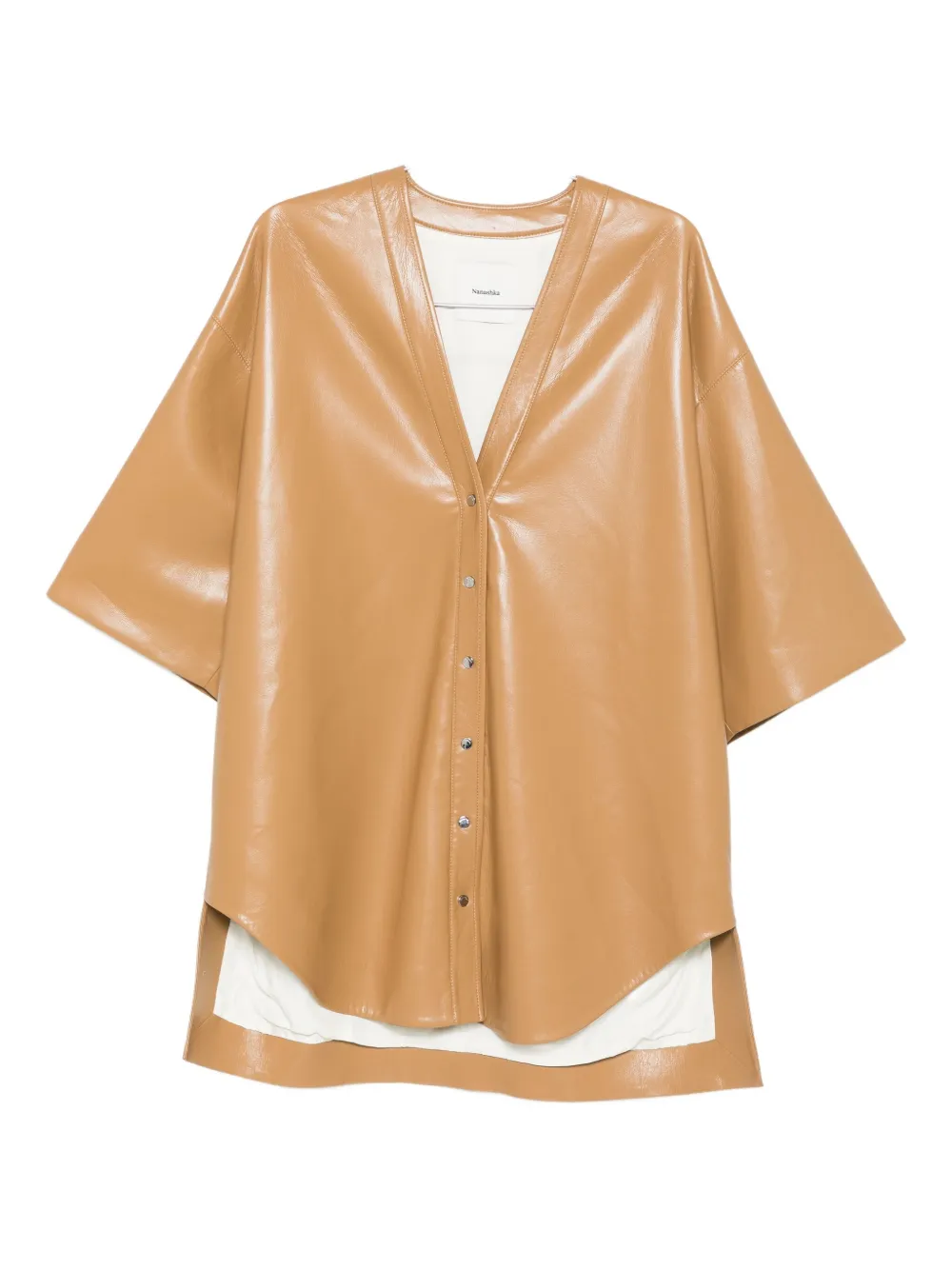 Nanushka Blousejurk met knopen Beige