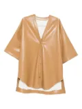 Nanushka button-front shirt dress - Neutrals