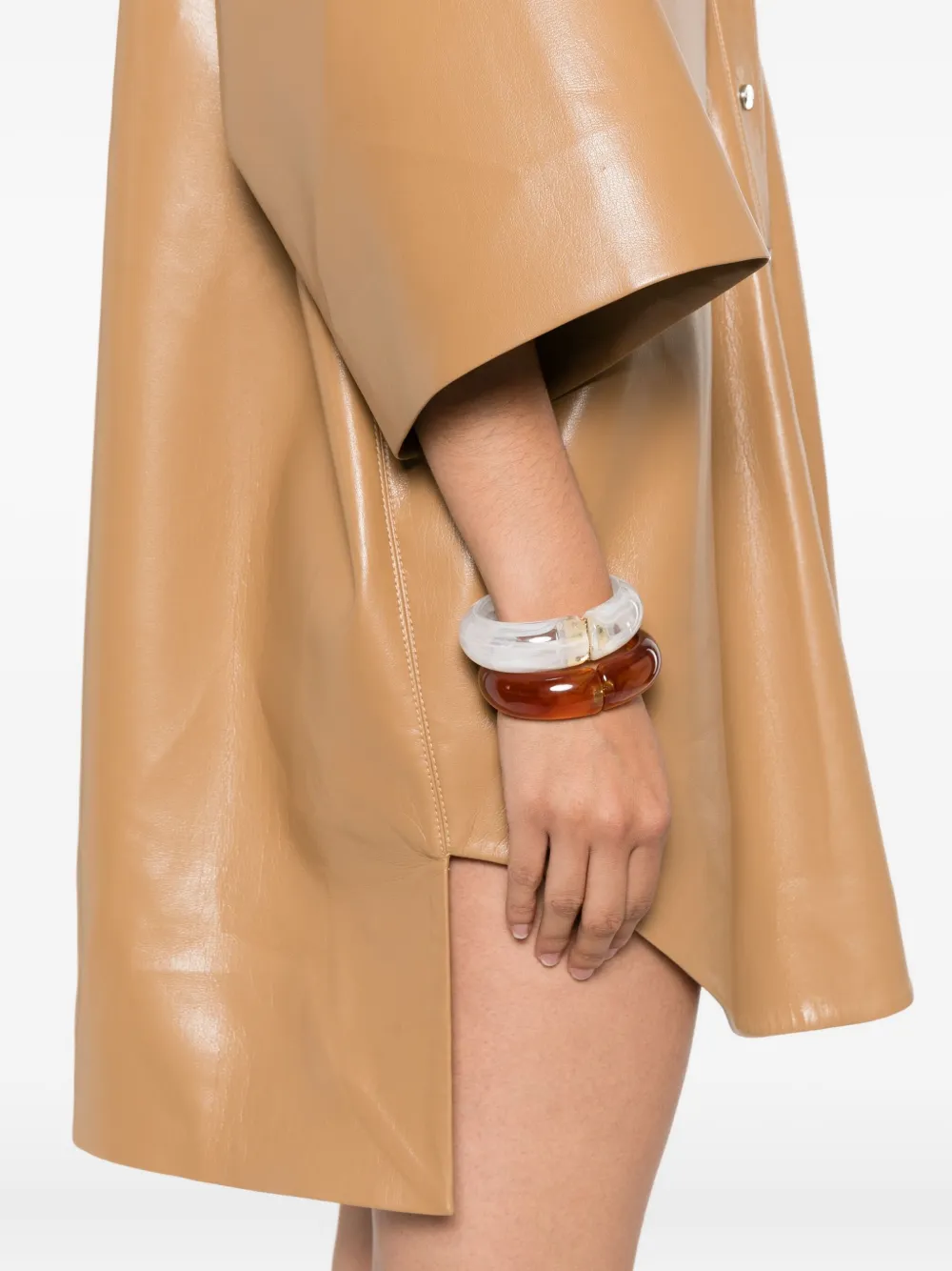 Nanushka Blousejurk met knopen Beige