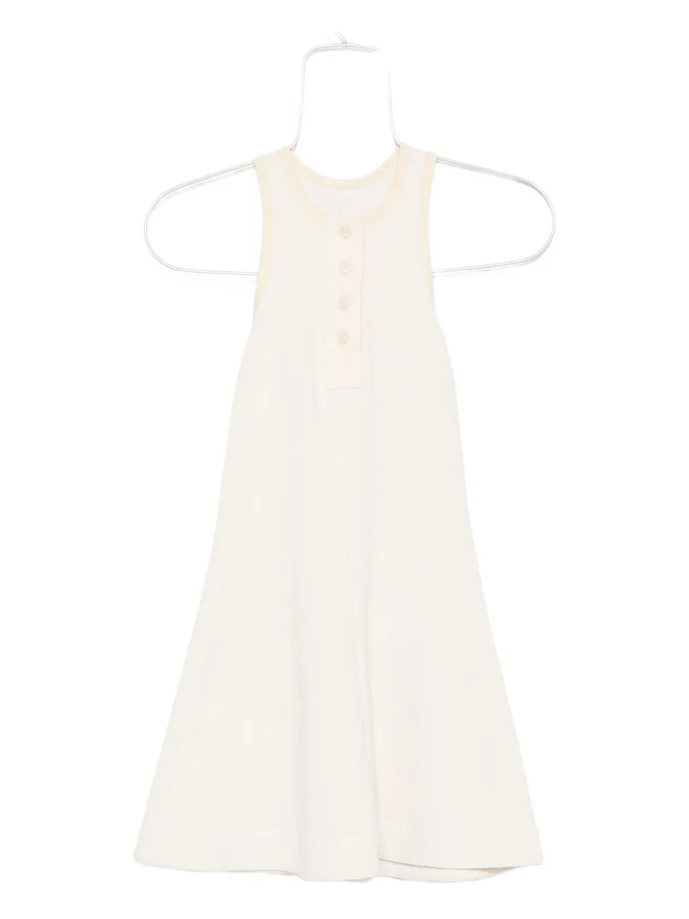 Nanushka Geribbelde mini-jurk met knopen Beige