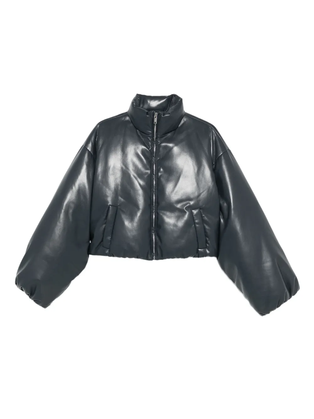 Nanushka puffer zip-front jacket Blauw