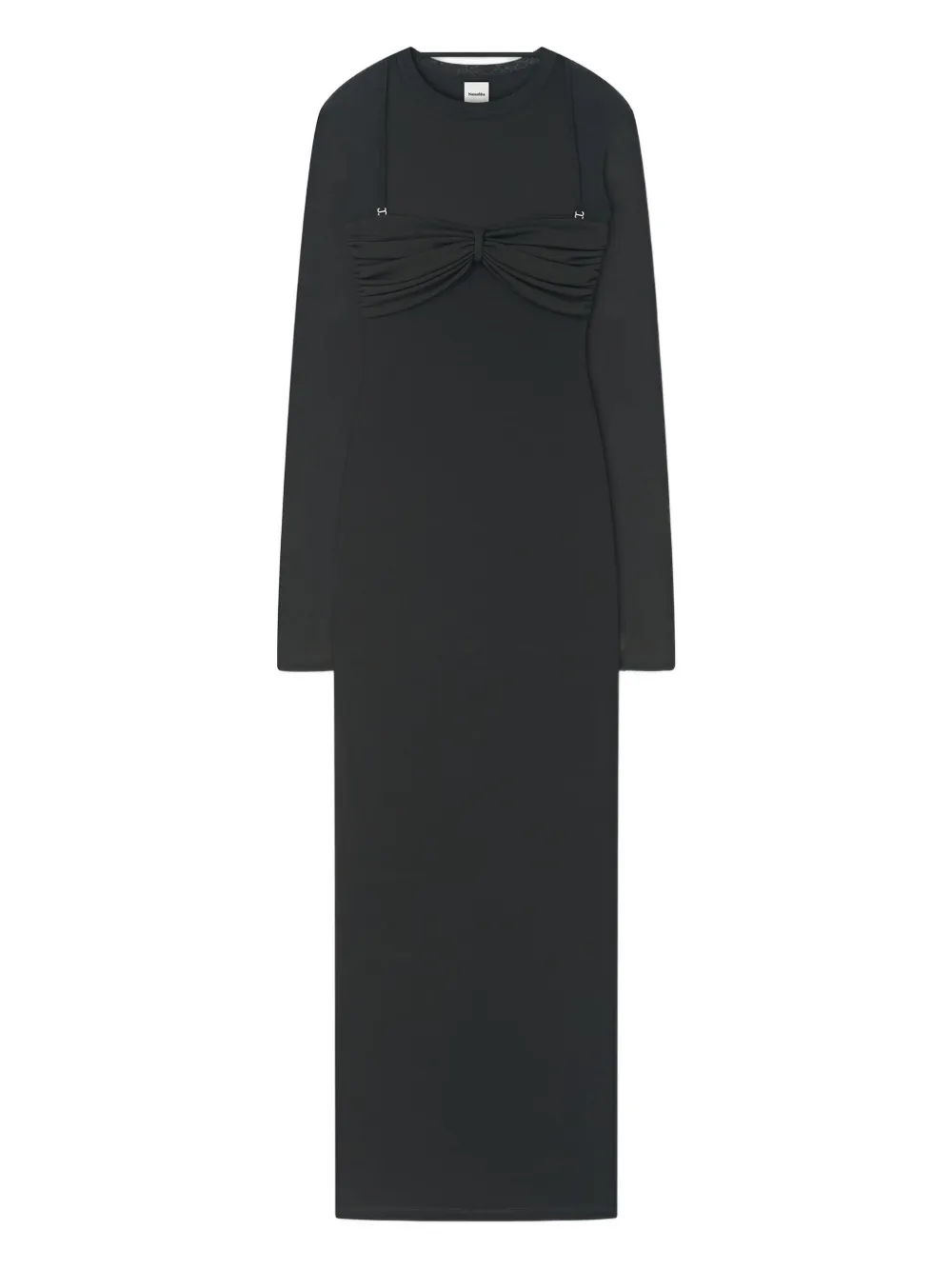 Nanushka Artemiz bra-detail maxi dress | Black | Image 1