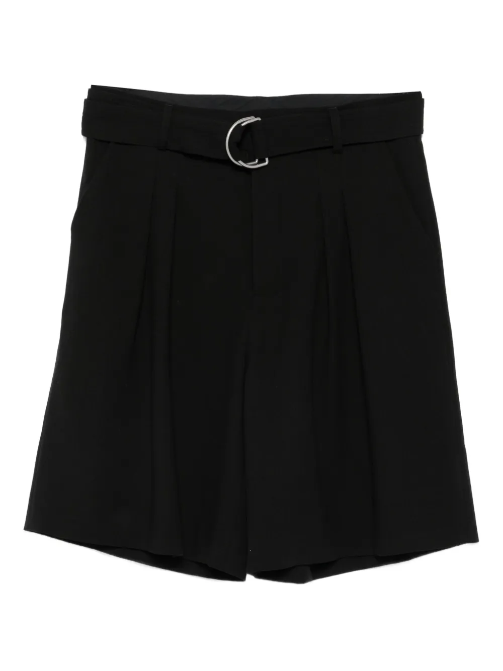 Nanushka Derulo pleat-detail belted shorts | Black | Image 1