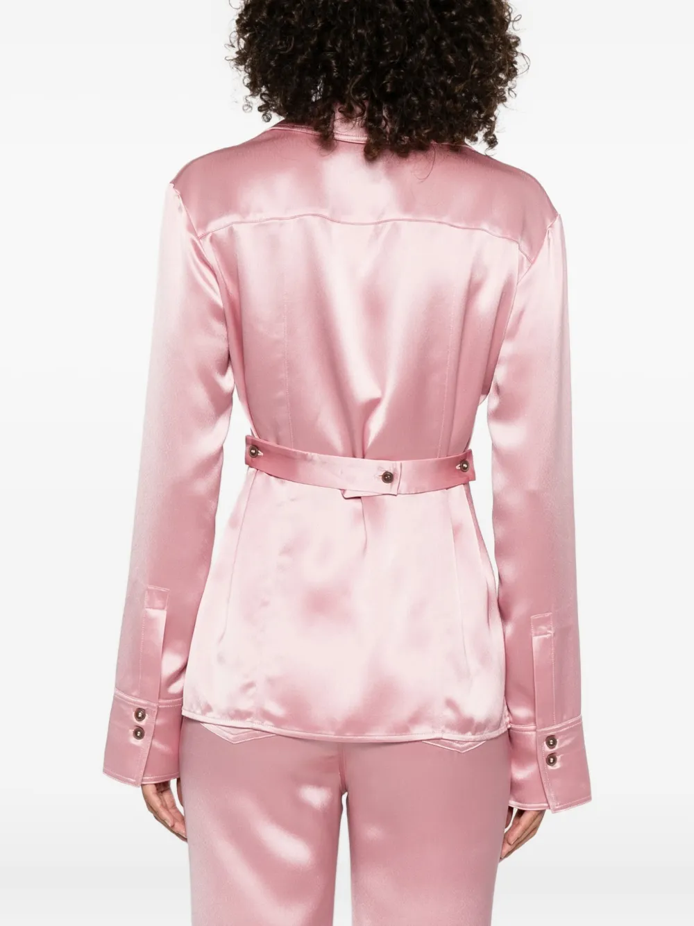 Nanushka Nathalie getailleerde blouse Roze