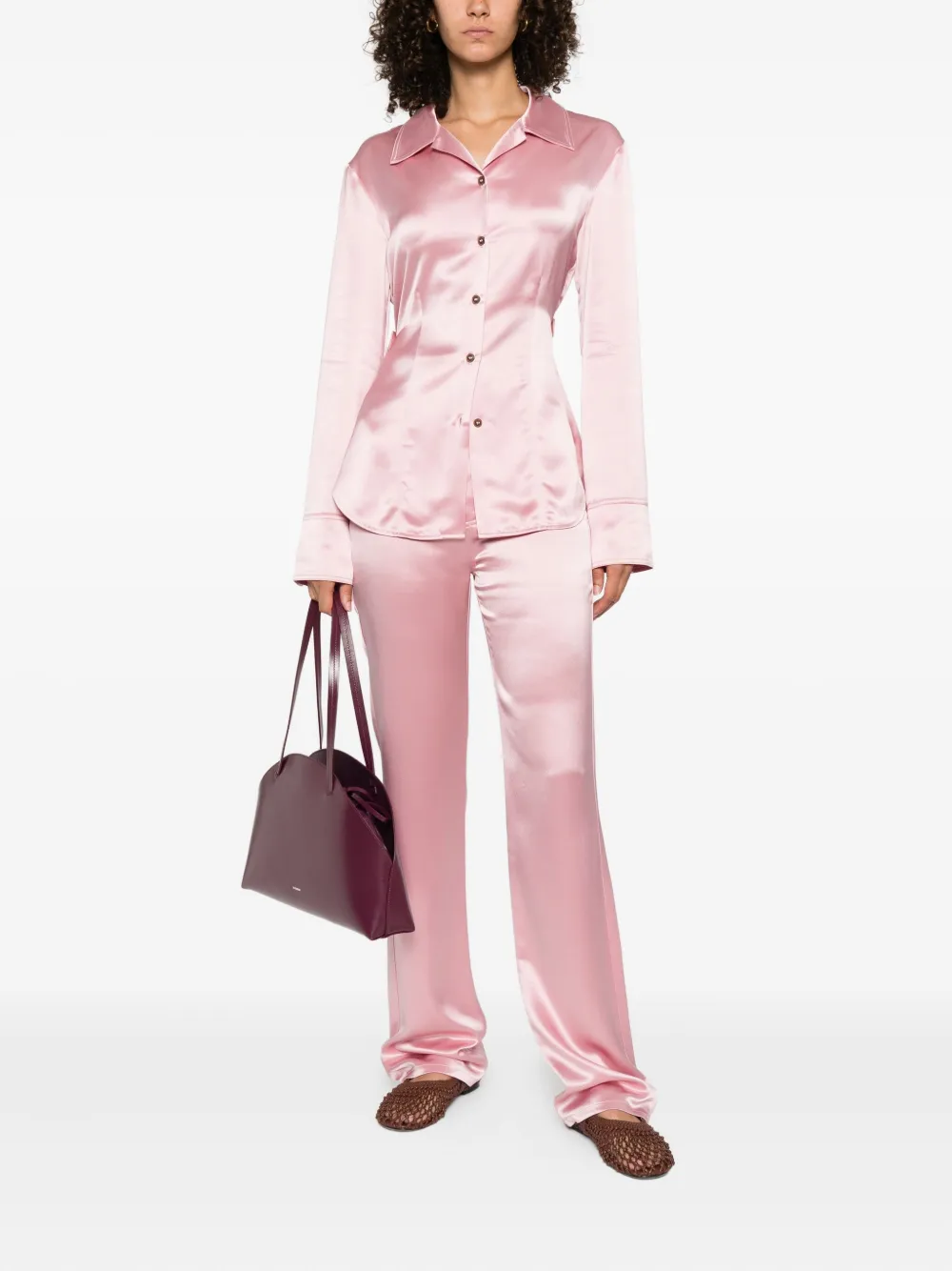 Nanushka Nathalie getailleerde blouse Roze