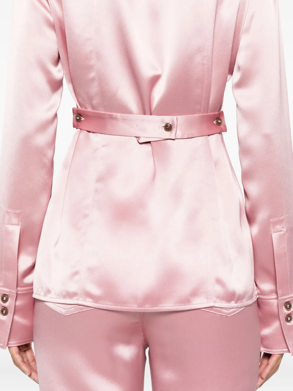 Nanushka Nathalie getailleerde blouse Roze