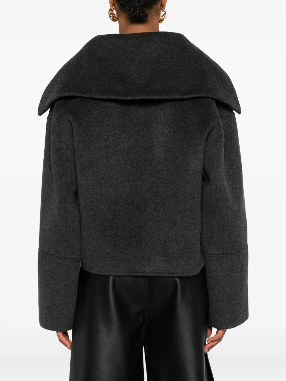 Nanushka Trui met oversized kraag Grijs