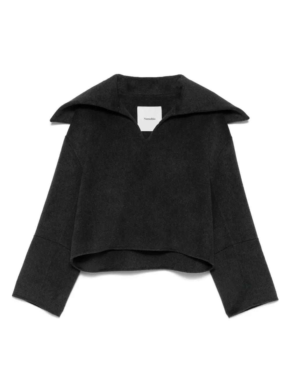 Nanushka Trui met oversized kraag Grijs