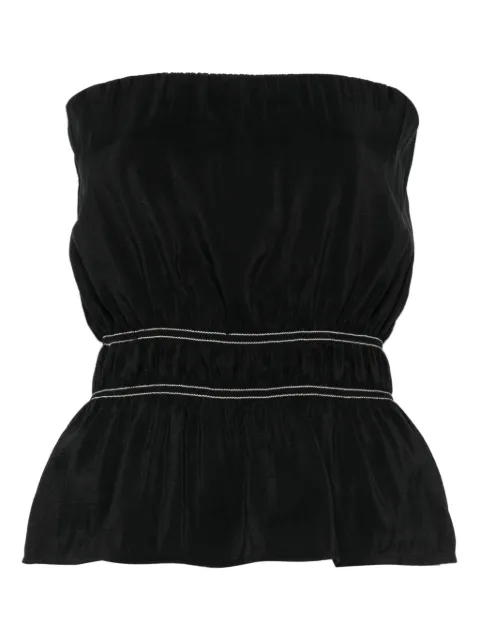 Nanushka smocked-detail bandeau top