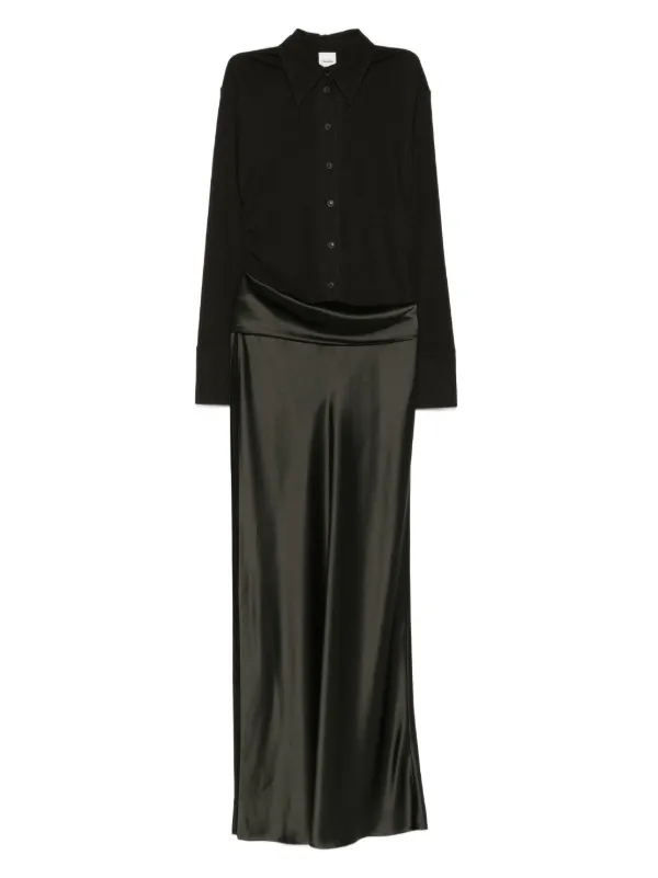nanushka satin dress Macia - Maxi dress - Black