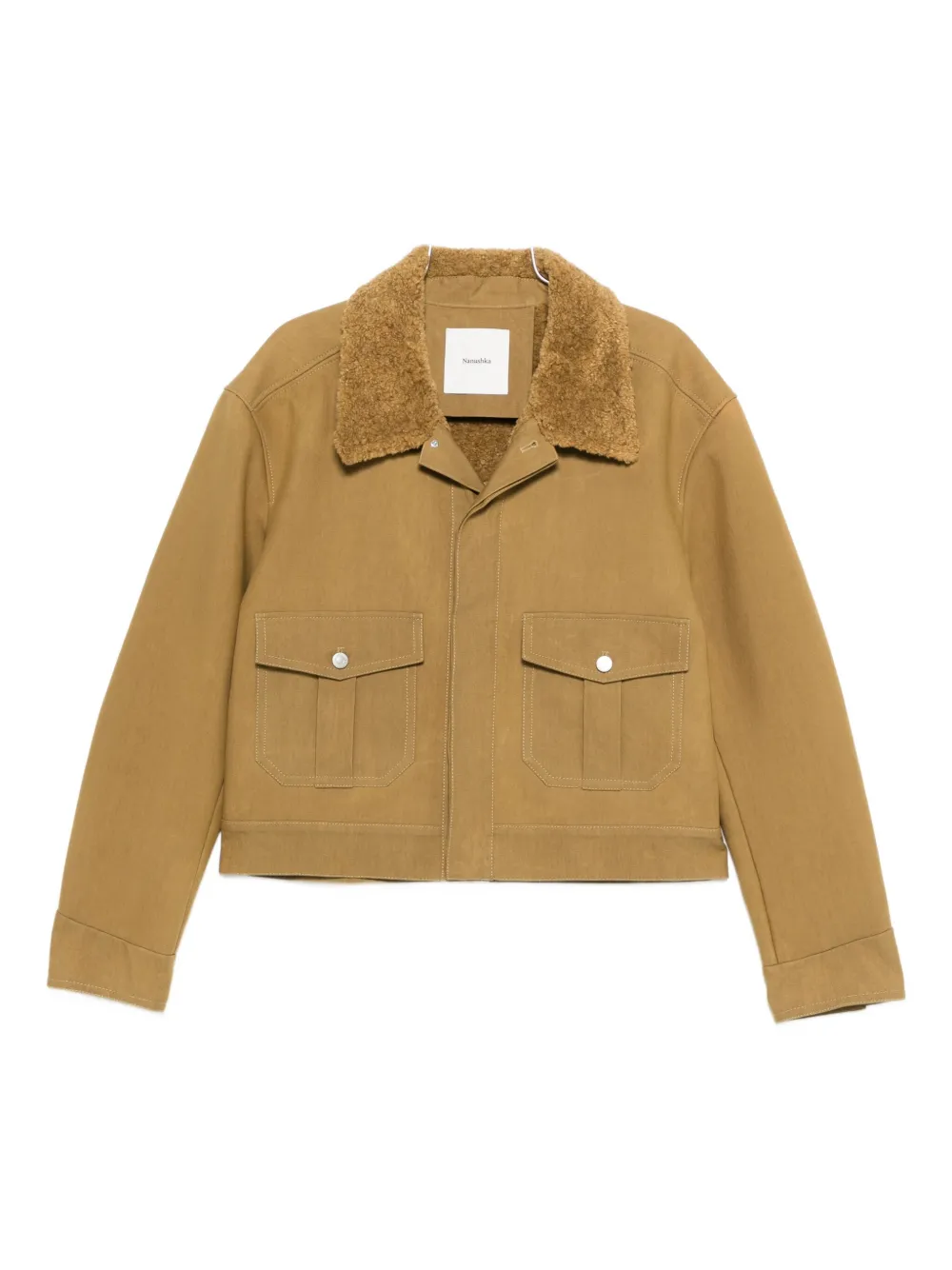 Nanushka Giacca-camicia con collo in shearling sintetico - Toni neutri