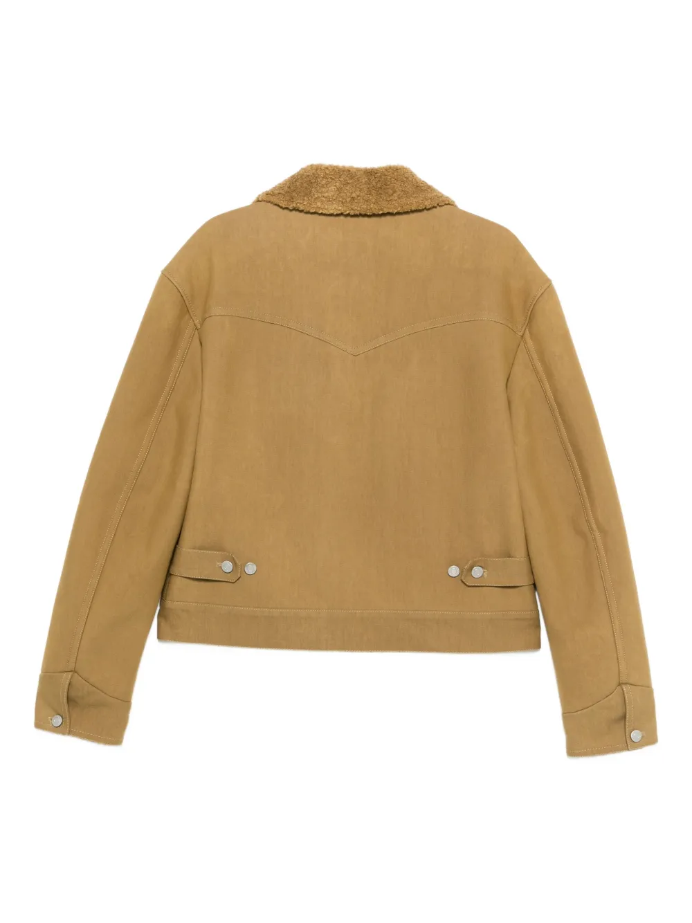 Nanushka faux shearling-collar overshirt | Shirt Jackets | Image 2