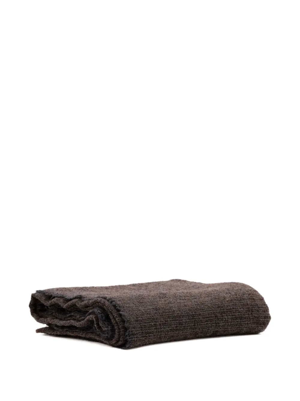 Society Limonta Phil textured blanket (160cm x 240cm) | Brown | Image 1