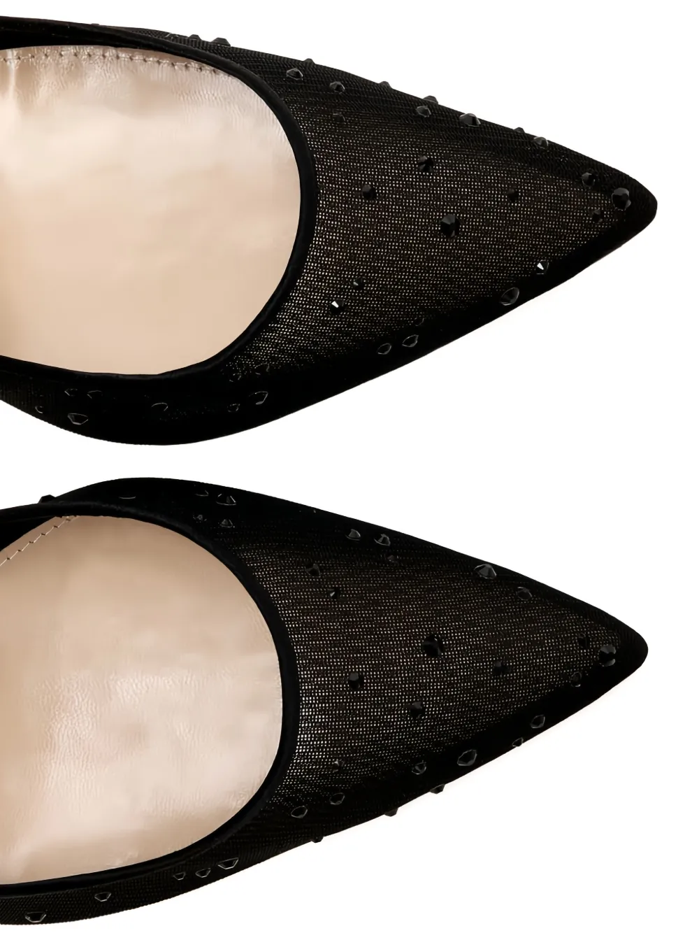 Andrea Wazen 105mm Lore Glitz embellished pumps Black