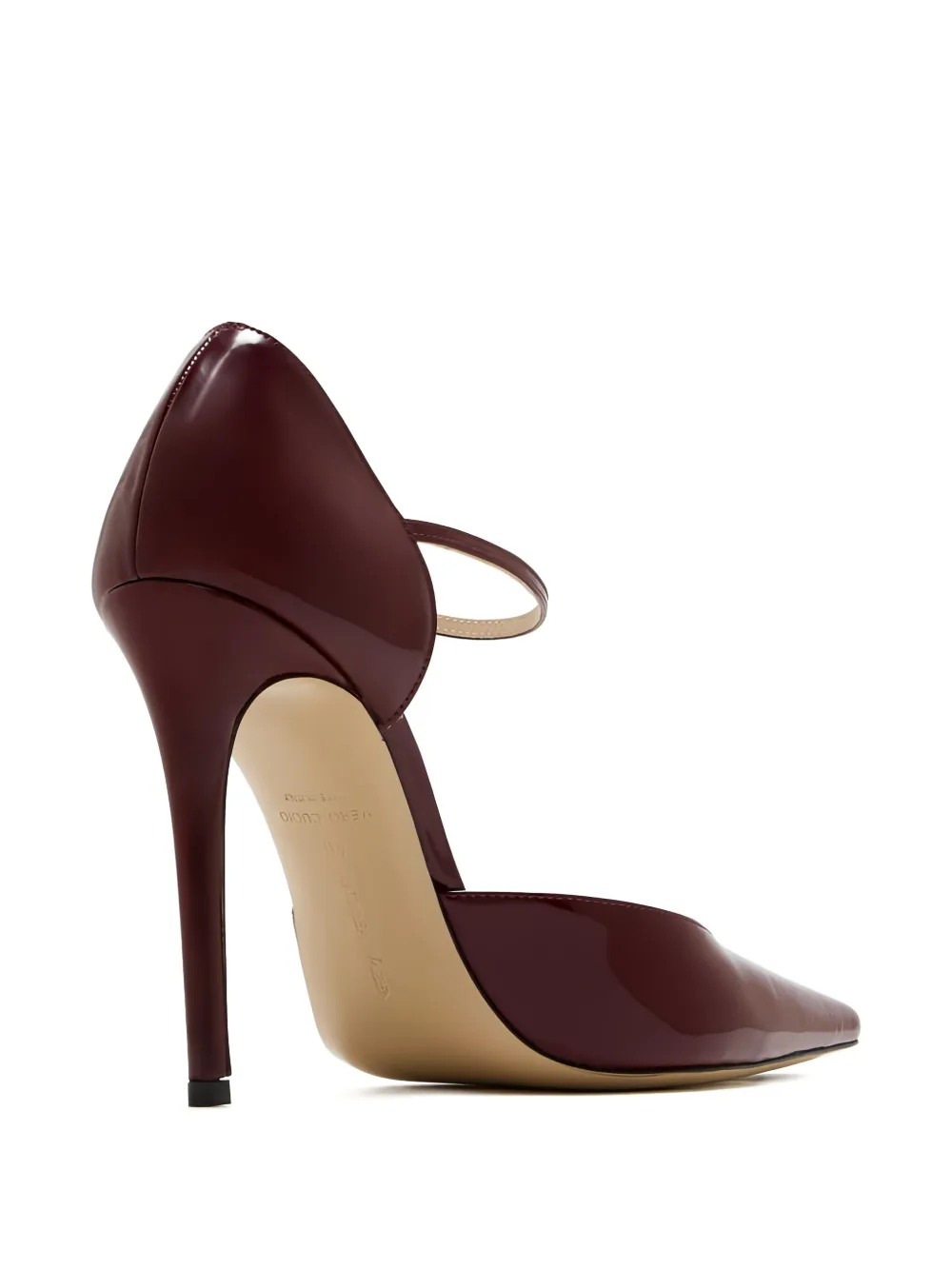 Andrea Wazen 105mm Demi ankle-strap pointed-toe pumps Red