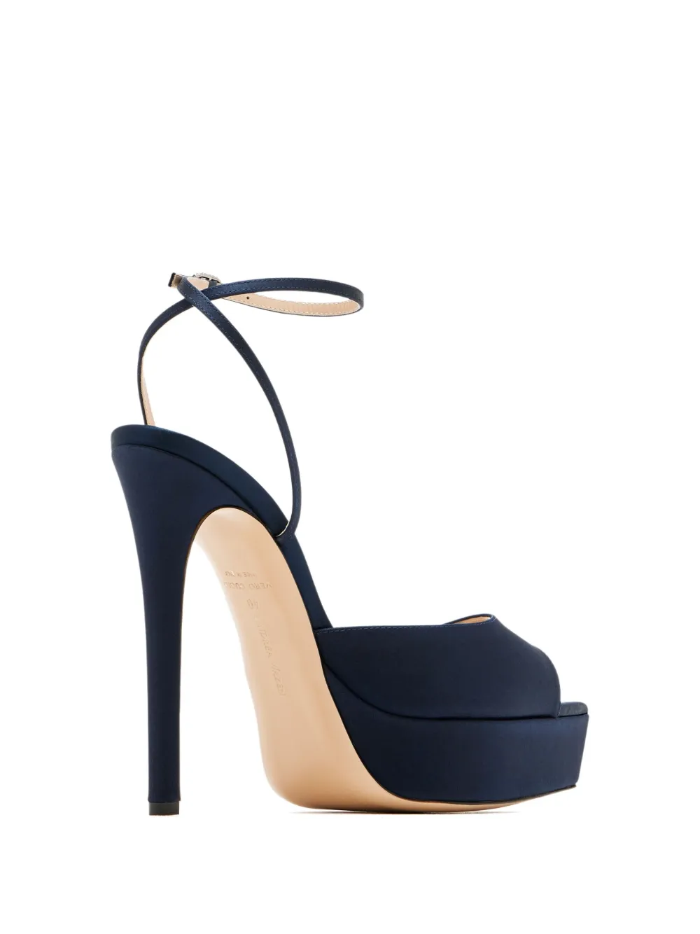 Andrea Wazen 140mm Loulou platform peep-toe sandals Blue