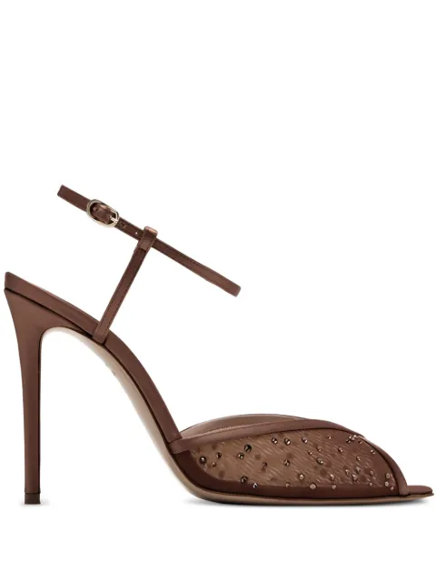 Andrea Wazen  105mm Katy crystal-embellished sandals