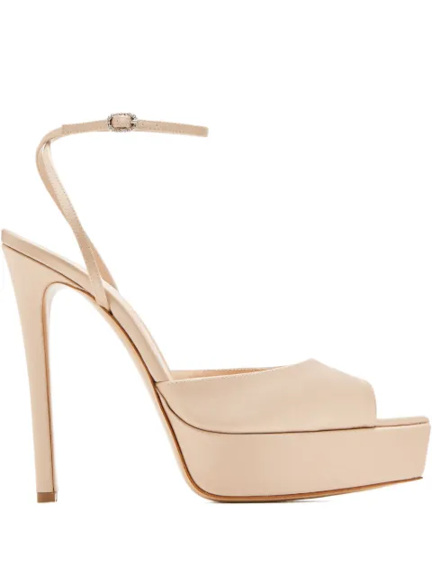 Andrea Wazen  140mm Loulou platform peep-toe sandals