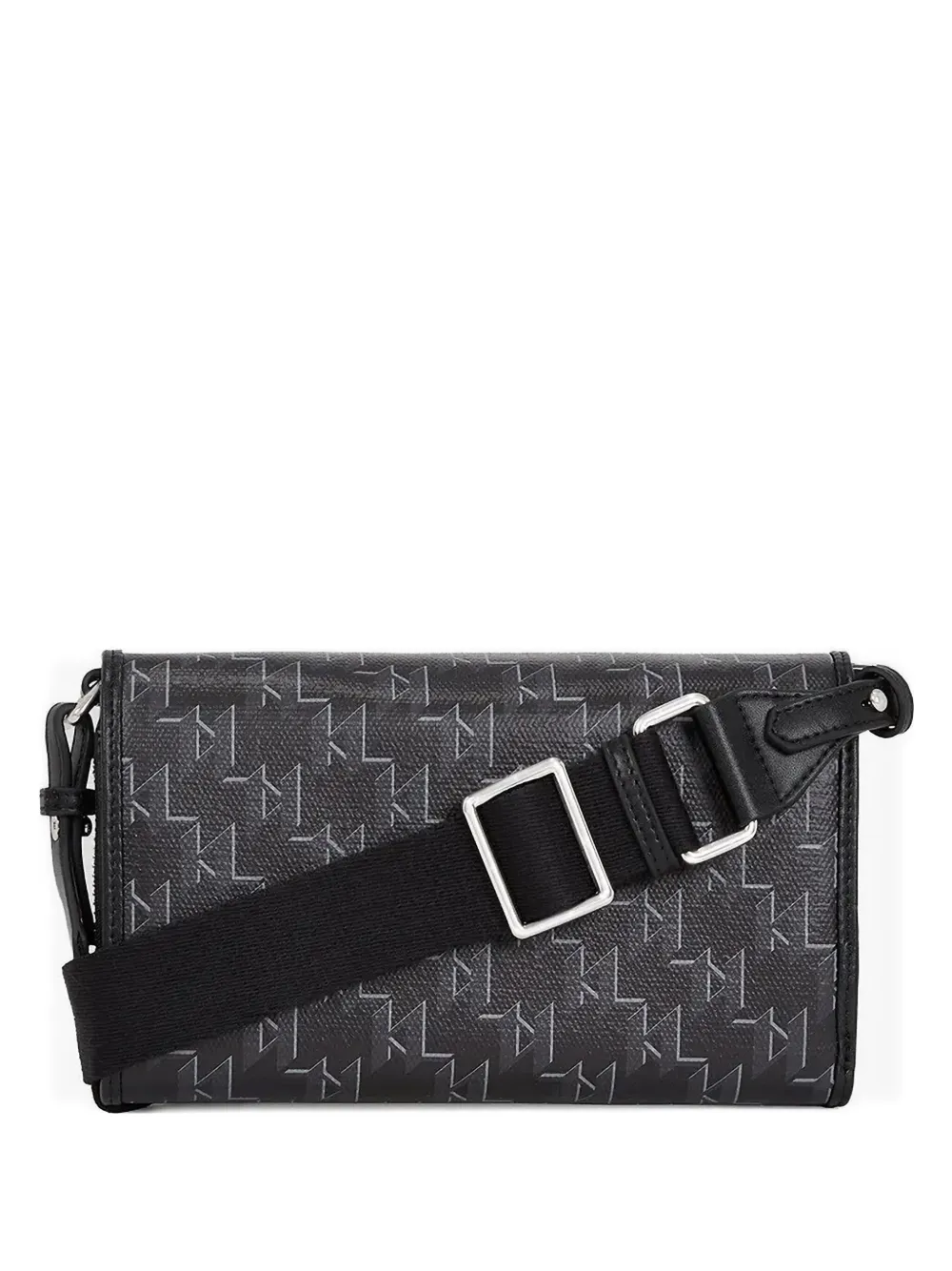 Karl Lagerfeld K Voyage crossbodytas met monogram en rits Zwart