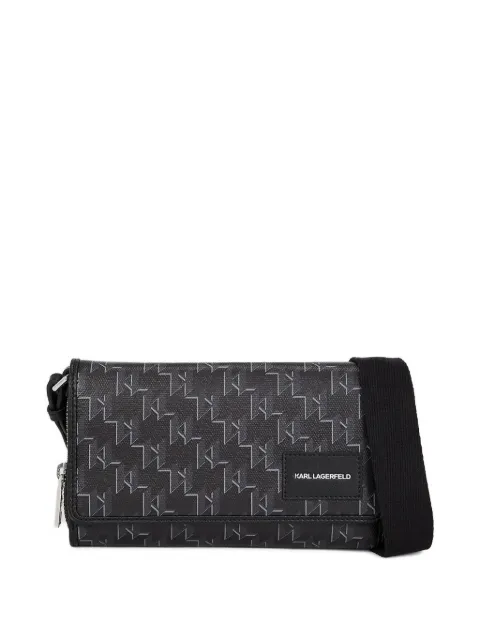 Karl Lagerfeld K/Voyage monogram zip-around crossbody bag