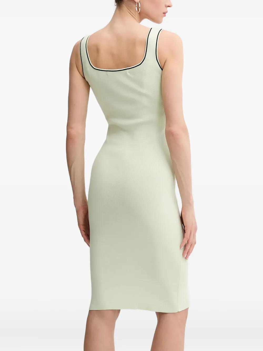 Karl Lagerfeld Geribbelde midi-jurk Groen