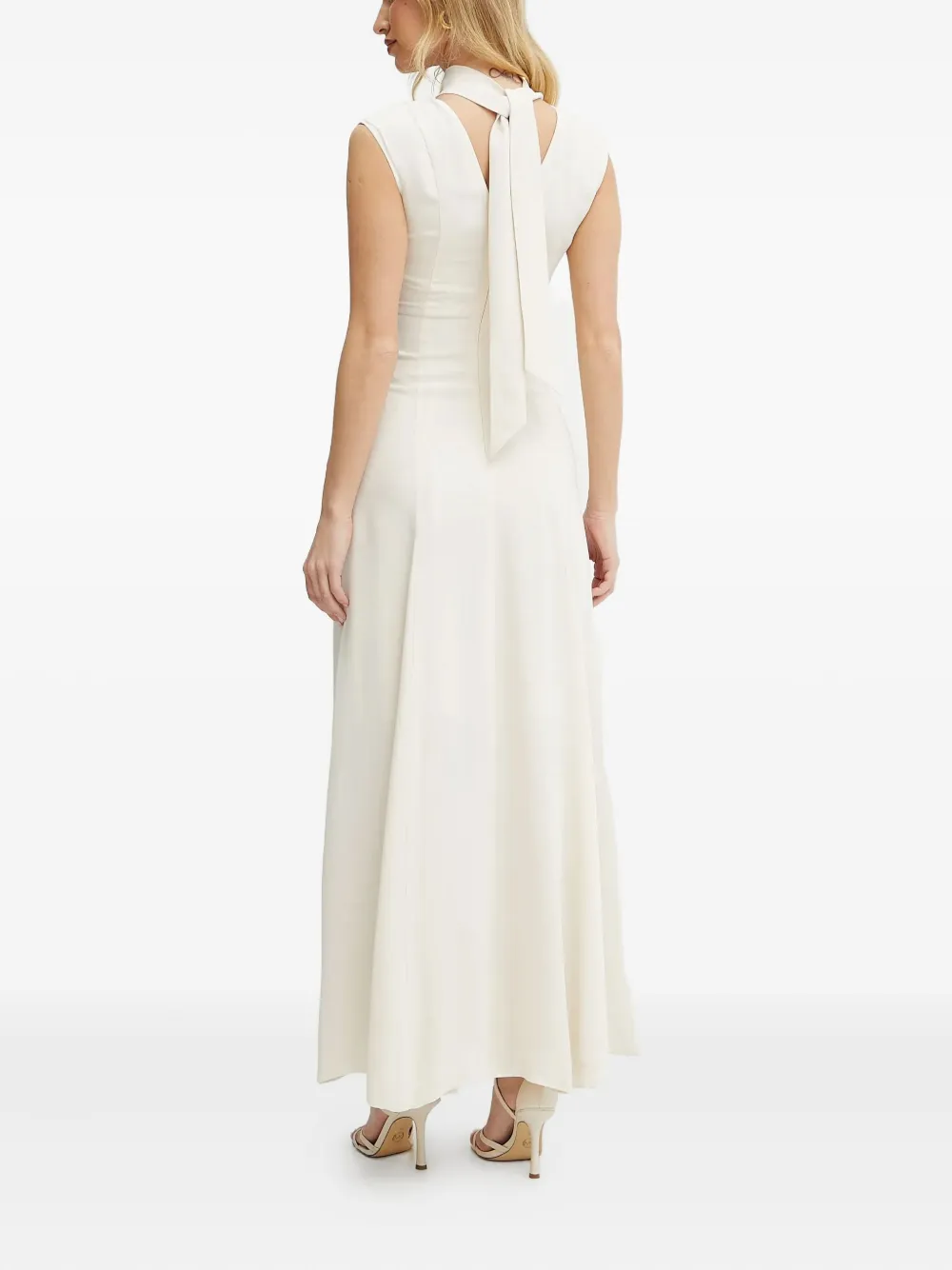 Karl Lagerfeld Maxi-jurk met ruches Beige