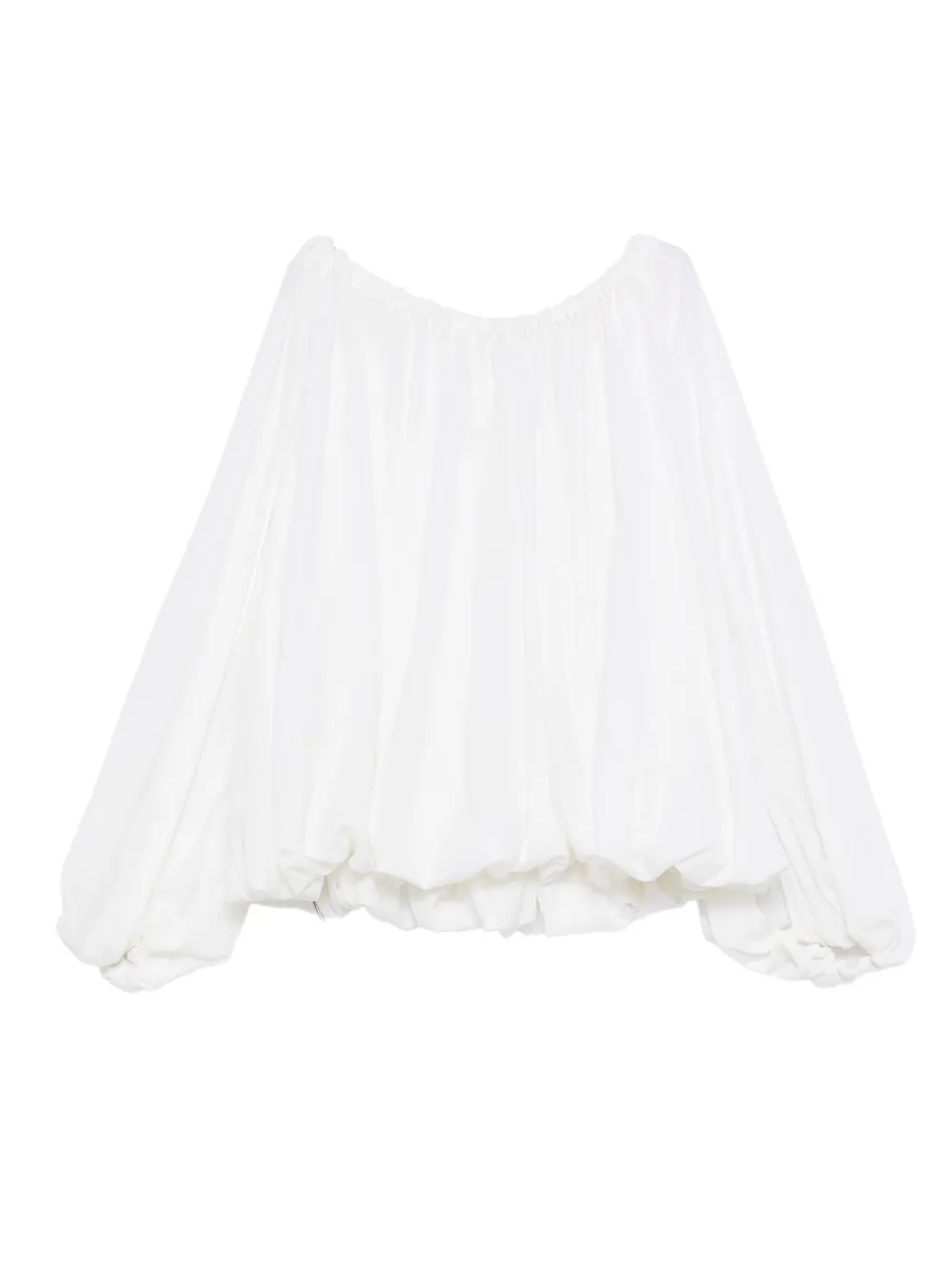 Gabriela Hearst Gesmockte top met ballonmouwen - Beige