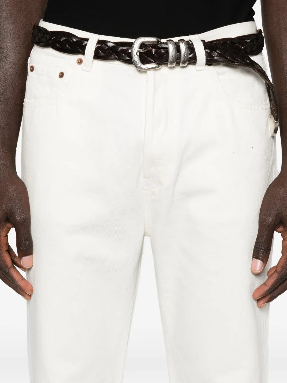 Husbands Jeans met vijf zakken Wit