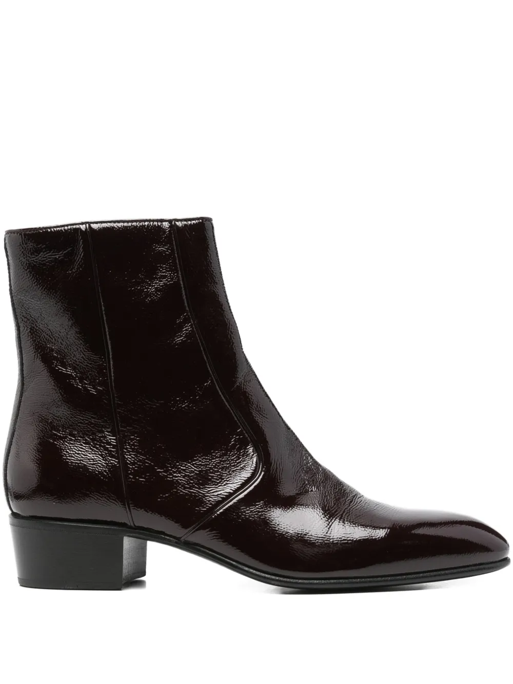Husbands  zip leather boots | Red | Image 1